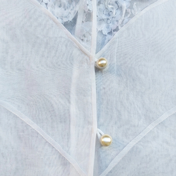 Blouse Women White Cotton Size S - Picture 9 of 13